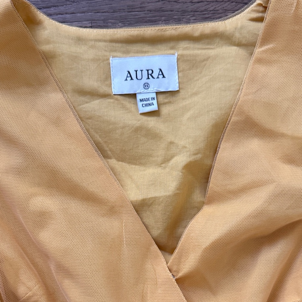 NWT Red Dress Boutique Aura Mustard Layered Maxi Dress - Picture 3 of 4